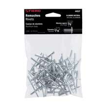 Remaches de aluminio, 3/16" x 3/8" y 1/2" - Ala 17/32" - Bolsa con 50 pzs - Ala Ancha - Ver 5