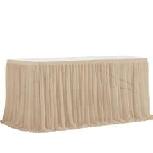 1pc Polyester Ruffled Table Skirt, Suitable For 48/72/96/108/168 Inch Rectangular Tables, Wrinkle-Resistant And Easy To Clean, Ruffle Hem Design, Ideal For Birthday, Party, Wedding, Bridal Shower, Celebration Decor - Multicolor - View 29