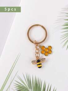 1 pezzo/5 pezzi/10 pezzi Portachiavi in cristallo di miele giallo, accessori per auto con confezione decorativa, accessori per confezioni regalo con diamanti d'acqua, regali per donne e ragazze
