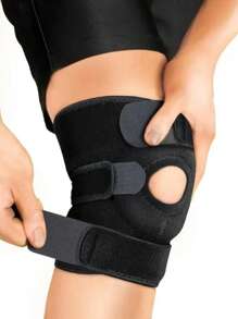 Neoprene Solid Color Open Knee Pad 1Pc - One Size, Unisex Compression Support For Fitness Protection - Multicolor - View 5