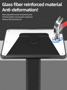 1 transparante, 360° draaibare beschermhoes van zwart acryl met penhouder, slaap-/waakfunctie, 3-voudige standaard en valbeveiliging. Compatibel met iPad Mini 6/Mini 7/9.7/10.2/10.5/Air 4/Air 5/10th/10.9/Pro 11"/Air 11(M2)/Air 13(M2)/Pro 11(M4)/Pro 13(M4) 2024 12.9"/iPad Air 13(M3 2025)/iPad Air 11-inch (M3) 2025/iPad (A16) 11 inch 11e generatie 2025