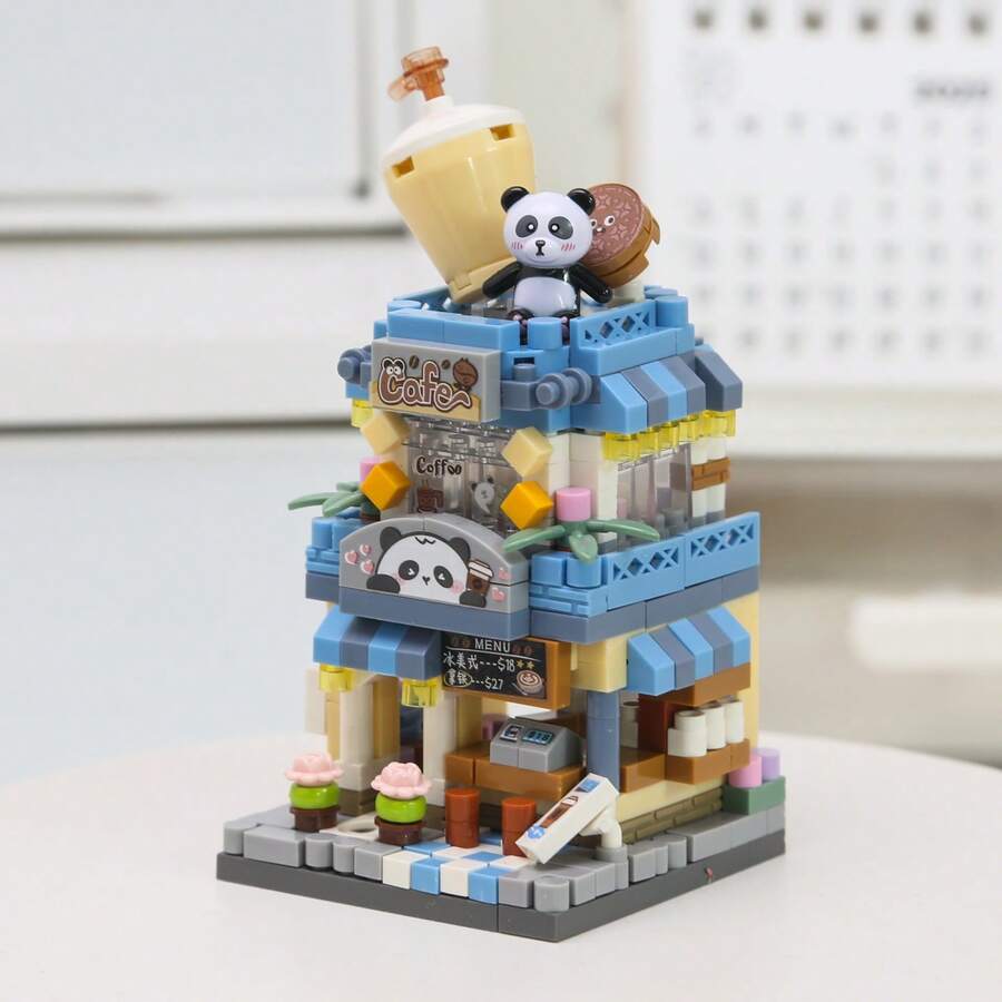302pcs Commercial Street Series Street Scene Building Blocks Set, Decoration, Adult Building Blocks Set, City Store Building Blocks, Mini DIY Building Blocks Model MOC Architecture Toy, Creative Home Decor Room Decoration, Christmas Gift - Various Street Scene Building Block Sets - View 1