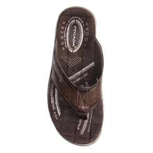 Pegada Men's Leather Flip Flops 131663 - Rỉ Nâu - Xem 4