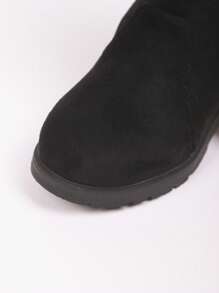 A Pair Of Stylish And Cute Children's Snow Boots With Bow Decorations, Suitable For Outings, Trips, Vacations, And Back-To-School Outfits (Suitable For Both Boys And Girls)."Back-To-School Season Kids' Snow Boots""Kids' Snow Boots For Vacation Outfits""2025 New Children's Snow Boots"" Winter And Autumn Warm Kids' Snow Boots""Stylish And Cute Snow Boots"