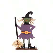 1pc/5pcs Halloween Wooden Sign Decoration Set, 5 Classic Styles For Halloween Indoor Decoration, Table Centerpiece, Halloween Ambiance Decorative Wooden Ornament, Halloween Decoration Home Decor Fall Decor Room Decor Autumn Decor - Multicolor - View 12
