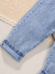 3 件套男童多色水洗休闲牛仔裤，小男孩松紧腰运动裤，春秋度假外套 - 彩色 - 查看 5