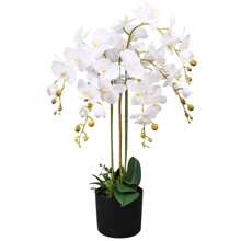 Deboola Artificial Orchid 75 Cm Artificial Flowers Orchid Realistic Orchid Artificial Flowers Houseplant Artificial Plant For Indoor Outdoor House Office Garden Modern Decoration Housewarming Gift