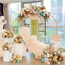 1 conjunto de kits de arco retangular dourado/preto, adequado para aniversários, casamentos, chás de panela, cerimônias de formatura, aniversários, batizados, jardins de verão, estandes de flores, festas temáticas, cenários, decorações para casa, Halloween, Natal e Ação de Graças. - Ouro - Ver 6