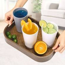 24 Pcs Unbreakable Plastic Cups Set, 20 Oz Reusable Plastic Cups, Stackable Water Tumblers, Drinking Cup For Kitchen, Outdoor, BPA - Free, Dishwasher Refrigerator And Microwave Safe(20 Oz, 6 Colors) - 多色的 - 查看 6