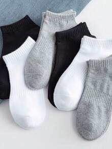 Kit 3 6 12 Meias Curtas Unissex Primavera Verão – Algodão Macio, Cano Baixo, Esportiva, Cores Sólidas 40-46 - Multicolorido - Visão 2