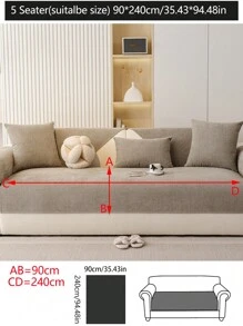 1pc All Season Sofa Cushion Cover, Modern Minimalist Non-Slip Sofa Seat Pad, Dust-Proof And Washable Sofa Slipcover, Soft And Fade-Resistant, Pet-Friendly, Fits L-Shaped Sofa And 1/2/3/4 Seater Sofa In Bedroom, Office, Living Room - Camel - View 20
