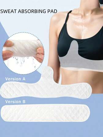 Nieuwe elegante serie dames sportbeha met zweetabsorberende pads, bh-pads, zweetabsorberende pads, zweetabsorberende pads onder de borsten, wasbare en herbruikbare vochtabsorberende inlegkruisjes, alleen handwas/chemisch reinigen, effen borstondersteunende accessoires, verborgen ontwerp, zachte stoffen constructie, voor vrouwen