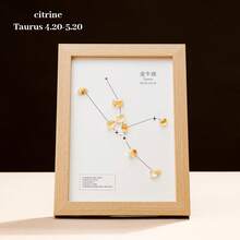 1颗天然能量宝石，十二星座七脉轮相框家居装饰桌面摆件礼品 - 十二星座碎石相框 - 查看 26
