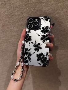 Ốp lưng điện thoại màu đen in họa tiết, cá nhân hóa, tương thích với iPhone 16 Pro Max, 15/14 Plus, 13, 12, 11. - Khung đen, xám cát - Xem 3