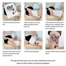 1 Body Art Temporary Tattoo Sticker, Butterfly Pattern, Suitable For Both Men And Women, Waterproof Fake Tattoo, Lasting 2-5 Days, Covering Scars, Can Be Used On Arms, Wrists, Shoulders, Legs, Waist, Neck, Hands, Chest, Thighs, Fingers, Ankles, Suitable For Various Festivals, Parties, Gifts, Vacations, And Body Decoration