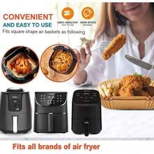 50/100pcs Air Fryer Disposable Liners, Non-Stick Airfryer Baking Papers, Non-Stick Parchment Paper For Baking Roasting Microwave - 100 chiếc-vuông - Xem 8