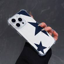 Funda de teléfono a prueba de golpes de borde suave y moderno: Funda transparente anti-caída de cuatro esquinas con diseño creativo para iPhone 11, 12, 13, 14, 15, 16, 15 Pro, 15 Plus, 15 Pro Max, 7 Plus, 8 Plus, X, XS, Max, XR, 11 Pro, 12 Pro, 13 Pro, 14 Pro, 11 Pro Max, 12 Pro Max, 13 Pro Max. Esta funda a prueba de golpes es un compañero confiable para tu teléfono. - 1 pieza - Ver 7