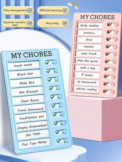 1pc/To-Do List Board, Removable & Reusable Portable Household Checklist Memo Board, DIY Message, Family Travel Plan Reminder, Daily Work Plan Task List, Exercise & Fitness, Complete Tasks Notebook (Random Shipment Of New & Old Versions)