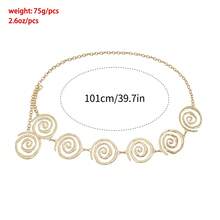 1pc Bohemian Style Asymmetrical Geometric Spiral Waist Chain - Waist Chain - View 4
