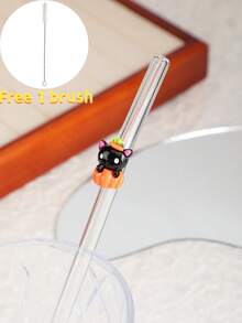 1PC/4PCS/7PCS Set Sedotan Ajaib Edisi Terbatas Halloween | Nakal + Kastil Berhantu + Kucing Hitam Misterius | Dapat Digunakan Kembali untuk Minuman Panas & Dingin | Perlengkapan Pesta yang Wajib Dimiliki! - Clear - View 14