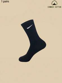 1 Đôi/3 Đôi/5 Đôi/10 Đôi Tất dài đến bắp chân màu trơn cho nữ, chất liệu cotton thoáng khí, mềm mại và thoải mái, thích hợp để mặc hàng ngày, ở nhà, văn phòng, trường học, thể thao, đen trắng, mùa thu - trắng - Xem 27