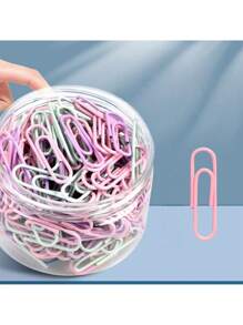 160个/盒 银色和莫兰迪色防滑回形针，适用于办公室、学校和个人使用，日常DIY，重型防滑回形针 - 彩色 - 查看 2