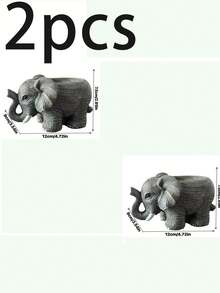 1/2/3 件树脂可爱大象花盆、幸运小猪花盆多肉花盆、精美园艺装饰品。送给爱人、父母和朋友的完美万圣节和圣诞节礼物。