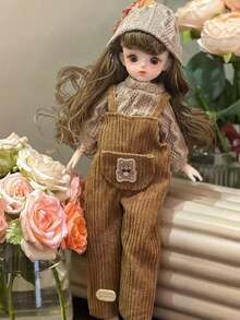 1PC Healing Girl Doll Set, BJD Doll - Jointed Poseable, 30Cm/11.8Inch Birthday Christmas Play House Toy Set, With Cute Dress/Shoes Accessories And 3D Eyes And Exquisite Makeup, Cosplay Doll