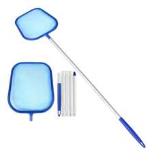 带伸缩铝杆的泳池撇渣网 - 适用于游泳池、水疗中心、热水浴缸、池塘的重型细网叶耙 | 3 节可伸缩手柄，耐用塑料框架，易于清洁和存放 - 彩色 - 查看 14