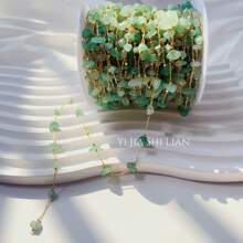 100 厘米全铜防锈 14k 天然石散珠链项链手链 DIY 工艺用品（不包括收纳卷轴） - 金色 - 查看 15