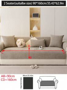 1pc All Season Sofa Cushion Cover, Modern Minimalist Non-Slip Sofa Seat Pad, Dust-Proof And Washable Sofa Slipcover, Soft And Fade-Resistant, Pet-Friendly, Fits L-Shaped Sofa And 1/2/3/4 Seater Sofa In Bedroom, Office, Living Room - Camel - View 15