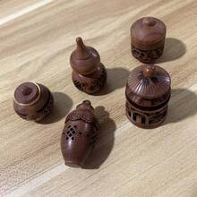 1 pieza Sachet de fragancia de madera hueca, se puede abrir para colocar artículos en su interior, diseño de estilo chino, adecuado para la decoración del hogar, dormitorio, sala de estar