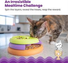 Kitty Lickin' Layers Multilayered Cat Fun Feeder Cat Treat Puzzle,11260872 - gừng - Xem 2
