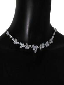 1pc Minimalist Rhinestone Decor Backless Back Chain Tassel Necklace For Women - Gold - View 6