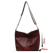 Large Spacious Tote Bag For Women, PU Leather Work Office Commuter Bag, Minimalist Vintage Shoulder Crossbody Purse - Casual Everyday Handbag - Rỉ Nâu - Xem 3