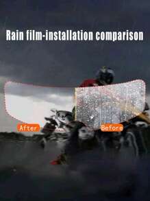 1pc High Definition Motorcycle Helmet Rain Shield Anti-Fog Patch - Blue - View 6
