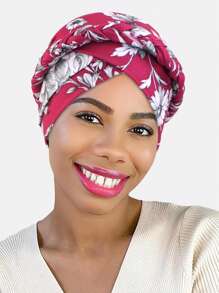 1pc Women's Handmade Braided Headscarf, African Print Head Wrap, Hair Care Cap For Daily Use