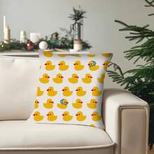 Bộ vải chủ đề Vịt Vàng - 5 miếng, nhiều màu, hình vuông chần bông Polyester cắt sẵn dùng cho đồ thủ công DIY, gói quà, may vá, chần bông, may vá thủ công, khâu tay, khâu vải búp bê DIY, thích hợp cho những người yêu thích đồ thủ công - Nhiều màu - Xem 6