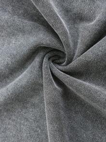 Kuso Culture Women's 230g Washed Cotton T-Shirt - Loose Street Style Hip-Hop Pattern Short Sleeve Top, Cartoon Monster Geometric Print Light Brown Casual Summer Shirt, Comfortable Breathable Unisex  Fashion Urban Style T-Shirt - 灰 - 查看 2