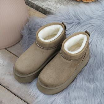 2025冬季短款雪地靴，多色可选，加厚保暖，防滑，短靴，厚底保暖靴，短靴，毛绒靴