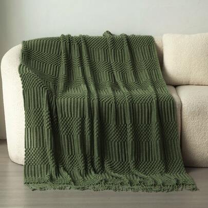 بطانية محبوكة ناعمة قطعة واحدة، للكنب والقيلولة في المكتب والاستخدام اليومي