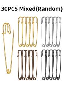 5-30 件大号服装安全别针 耐用绗缝毯别针 金银装饰别针 适用于帆布羊毛服装工艺品 DIY 珠宝工艺品 - 彩色 - 查看 26
