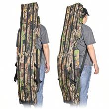 3 Layer 150cm Folding Fishing Rod Holdall Bag Carry Case For Rods & Reels - Camouflage - View 4
