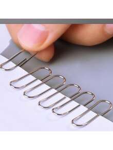 160个/盒 银色和莫兰迪色防滑回形针，适用于办公室、学校和个人使用，日常DIY，重型防滑回形针 - 彩色 - 查看 10