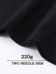 Casual Men's T-Shirts  Album Art Pattern Print Casual Soft Short Sleeve Pure Cotton 220gsm T-Thirt - 黑色 - 查看 5