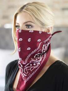 1条2025时尚女士红色方巾，朋克风发带，波西米亚风头巾，发饰，适合派对女士佩戴，优雅发带 - 彩色 - 查看 3