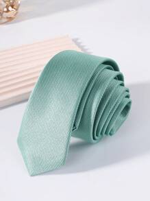1 件男士领带，简约条纹经典款式，适合婚礼、聚会、度假、工作场所，领口配饰适合日常佩戴男士领带 - 薄荷綠 - 查看 3