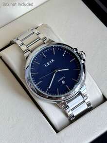 1pc Fashion Men Quartz Watchs, Stainless Steel Multi-Function Date Chronograph Watch, Wristwatches Suitable For Business Occasions - MEN - View 16