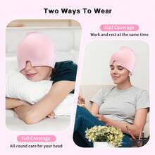 Relief Cap, Gel Cooling Eye Mask, Cooling Gel Relief , Hot/Cold Therapy, Cold Compress For Head, Headache Eyes Mask For Sinus, Puffy Eyes, Tension And Stress Relief