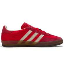 Adidas 女士 Gazelle 室内外日常旅行运动休闲鞋 JS1411 - 亮粉紅螢光/淺猩紅/乳白色 - 查看 5